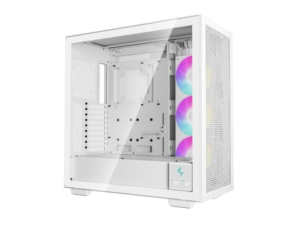 DeepCool MORPHEUS - ATX Max chassis - utvidet ATX (E-ATX) - sidepanel med vindu (herdet glass) - ingen strømforsyning (ATX / PS/2) - hvit - USB/lyd