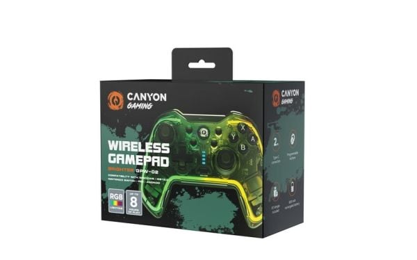 Canyon GPW-02, Bluetooth Controller with built-in 800mah battery, BT 5.0, 2M Type-C charging cable , Bluetooth Gamepad for Nintendo Switch / Androi...