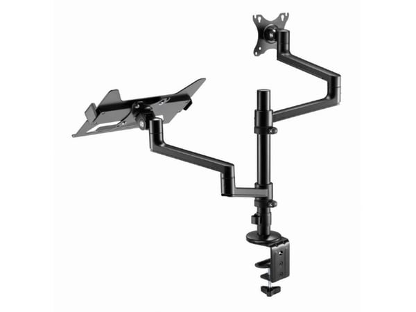 Gembird MA-DA-04 - Monteringssett (bordmonteringsarm, notebook-bakke) - justerbar arm - for skjerm / notebook - aluminium, stål, plastikk - svart -...