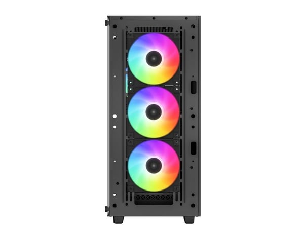 DeepCool CC560 ARGB V2 - Mid tower - ATX - genomskinlig sidopanel (härdat glas) - ingen strömförsörjning (ATX / PS/2) - svart - USB/ljud