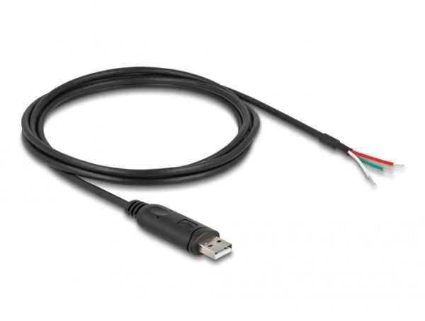 Delock-sovitinkaapeli USB 2.0 Type-A - RS-485 3 x avoimet kaapelinpäät 2 m 2 m