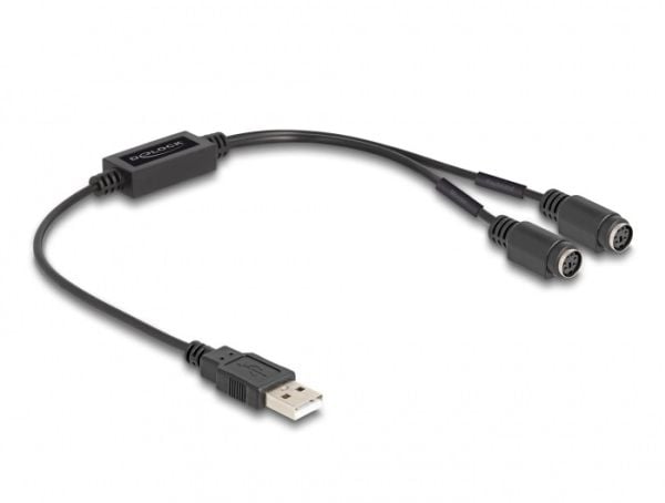 Delock - Tastatur- / musadapter - USB 2.0 - svart
