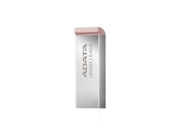 ADATA UR350, 64 GB, USB A-tyyppi, 3.2 Gen 1 (3.1 Gen 1), 100 MB/s, Ilman suojusta, Ruskea