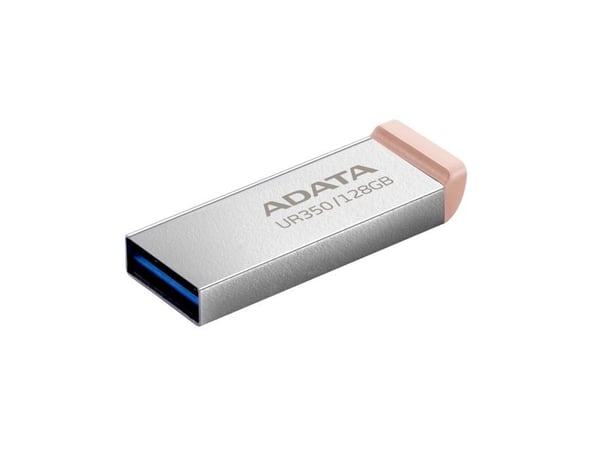 ADATA UR350, 128 GB, USB A-tyyppi, 3.2 Gen 1 (3.1 Gen 1), 100 MB/s, Ilman suojusta, Ruskea