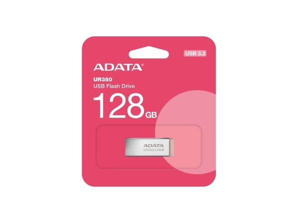 ADATA UR350, 128 GB, USB A-tyyppi, 3.2 Gen 1 (3.1 Gen 1), 100 MB/s, Ilman suojusta, Ruskea