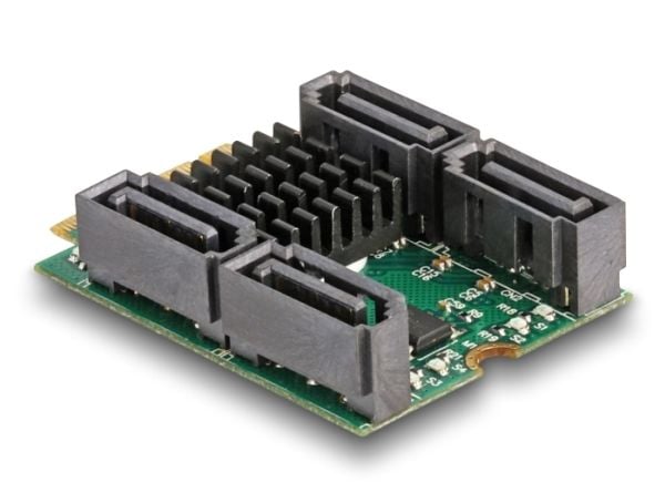 Delock converter M.2 Key B+M-kontakt til 4 x SATA-kontakt med RAID og HyperDuo