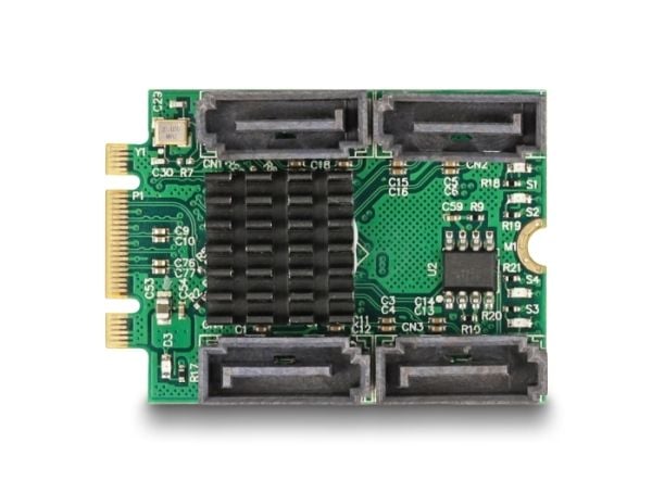Delock converter M.2 Key B+M-kontakt til 4 x SATA-kontakt med RAID og HyperDuo