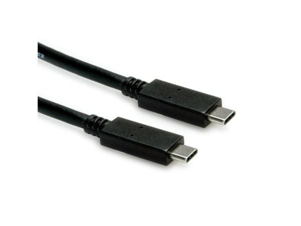 ROLINE 11.02.9056, 0,5 m, USB C, USB C, USB 3.2 Gen 2 (3.1 Gen 2), 10 Gbit/s, Sort