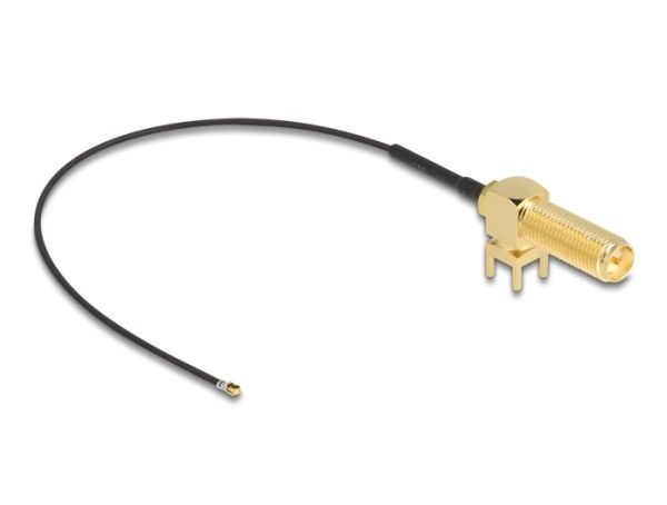 DeLOCK 12032, 0,15 m, RP-SMA, I-PEX MHF4, musta