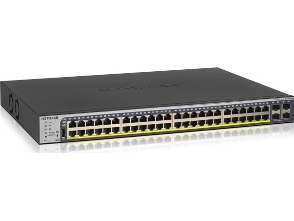 NETGEAR Smart GS752TP - Switch - L3 Lite - smart - 8 x 10/100/1000 (PoE+) + 40 x 10/100/1000 (PoE) + 4 x SFP - stasjonær, rackmonterbar - PoE+ (384 W)