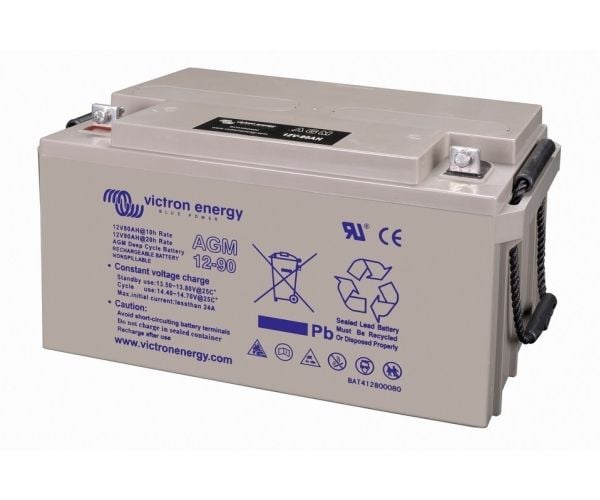 Victron Energy BAT412800084, Laddningsbart batteri, 12 V, 90000 mAh, 167 mm, 183 mm, 350 mm