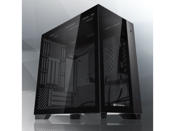 RAIJINTEK PAEAN Mini, Mini Tower, PC, Sort, Mini-ITX, Aluminium, SPCC, Herdet glass, 17 cm