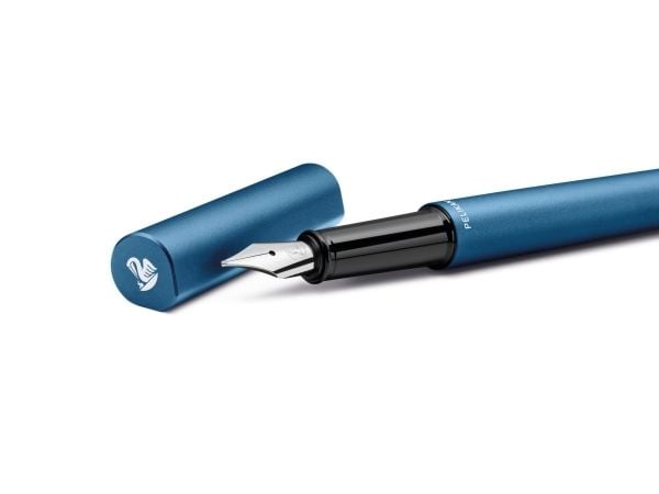 Pelikan 823609, Blå, Bensin, Påfyllingssystem for patron, Blå, Rustfritt stål, Medium, 1 stk.