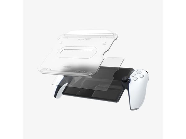 Spigen GLAS.tR EZ Fit, Skjermbeskytter, Playstation Portal, Gjennomsiktig, Herdet glass, Ripebestandig, Sjokkresistent, 9H