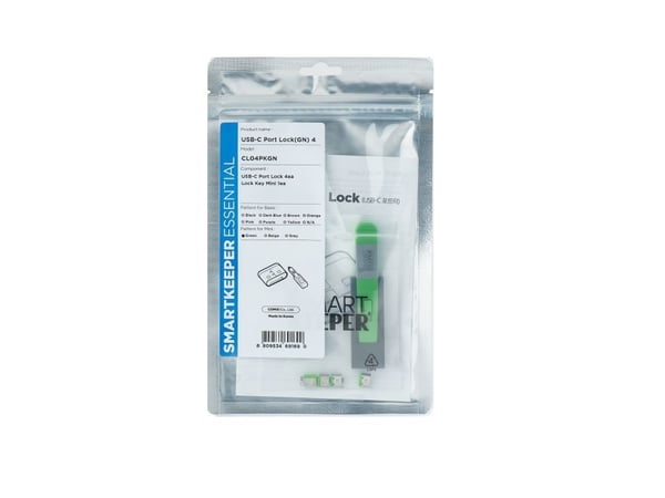 Smartkeeper CL04PKGN, Portblokkering + nøkkel, USB Type-C, Grønn, Plast, 1 stykker, Polybag