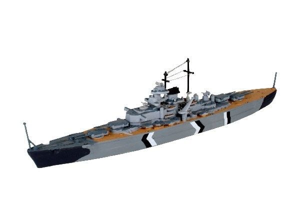 Revell Bismarck, Marineskipsmodell, Monteringssett, 1:1200, German battleship Bismarck, Plast, Mellom