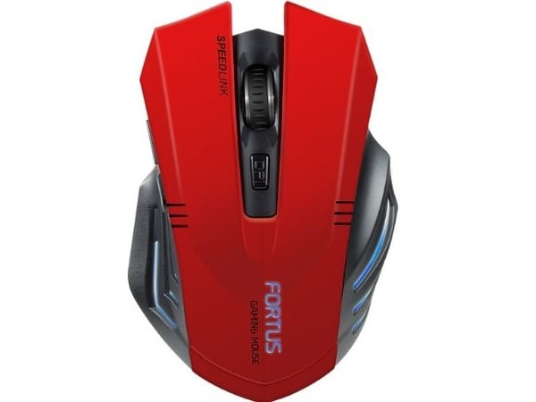 SPEEDLINK Fortus, Oikeakätinen, Optinen, Langaton RF, 2400 DPI, Musta, Punainen