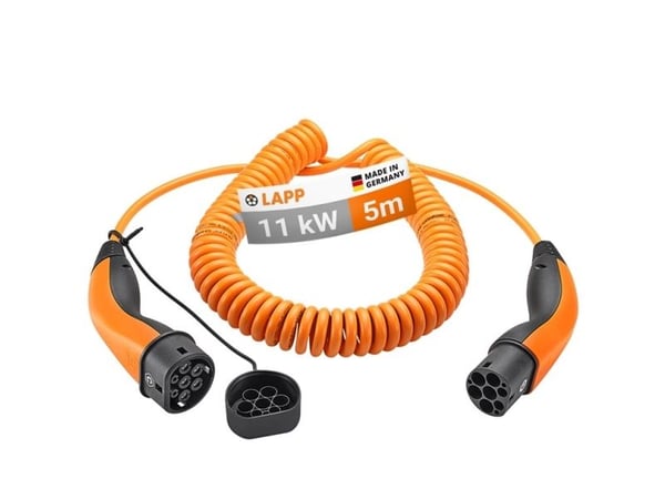 Lapp Mobility Type 2 Spiral Ladekabel for Elbil 11 kW - 5 Meter