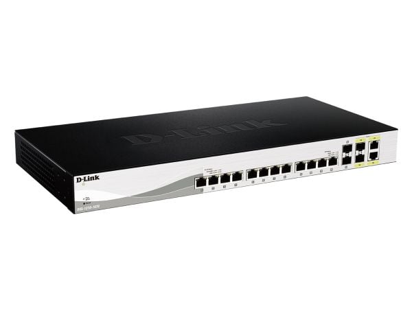 D-Link DXS 1210-16TC - Kytkin - älykäs - 12 x 10GBase-T + 2 x SFP+ + 2 x kombo 10 Gigabit SFP+ - monterbar på stativ