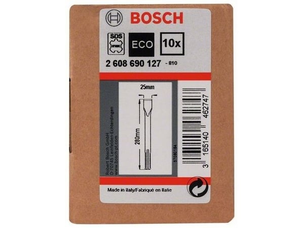 Bosch 2 608 690 127, Meislingsvedlegg til borhammer, Bosch, Rustfritt stål, 25 mm, 280 mm, 10 stykker
