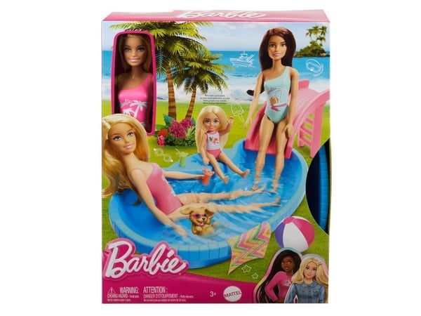 Barbie -nukke ja tarvikkeita, Nuken uima-allas, 3 vuosi/vuosia, 250 g