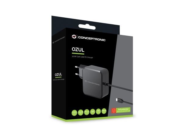 Conceptronic OZUL05BE, Sisä, AC, 20 V, 1,8 m, musta