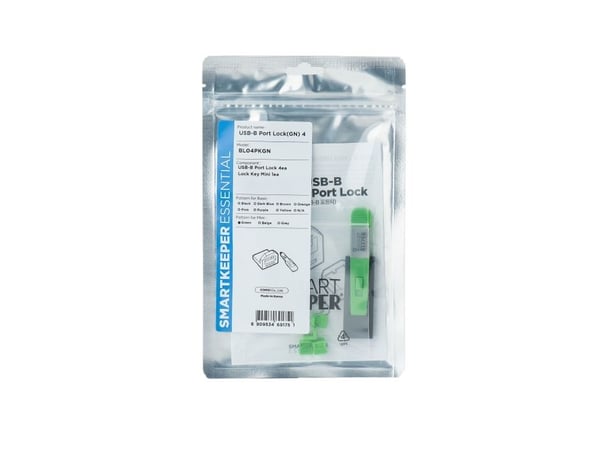 Smartkeeper BL04PKGY, Portlås + nyckel, USB Typ-B, Grön, Plast, 1 st, Polybag Smartkeeper BL04PKGY, Portlås + nyckel, USB Typ-B, Grön, Plast, 1 st, Polybag