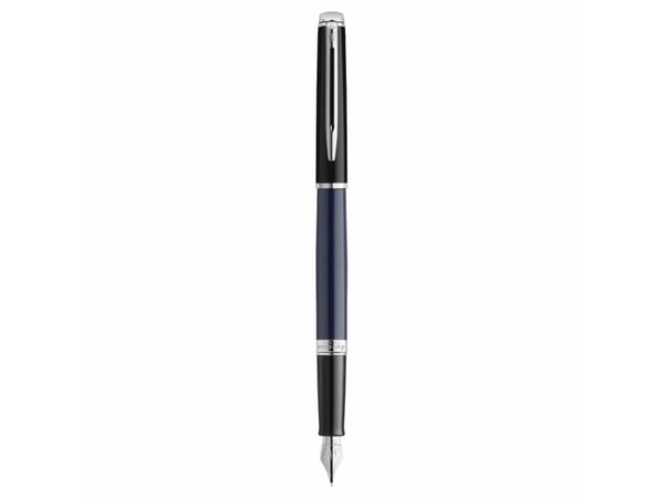 Waterman Hémisphère, Svart, Blå, Blå, Lack, Rostfritt stål, Fin, Ambidextrous