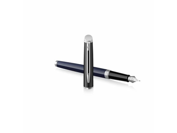 Waterman Hémisphère, Svart, Blå, Lakk, Rustfritt stål, Fin, Ambidextrous