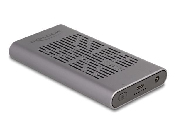 Delock - Drevkabinett - 20 Gbps, clone function - M.2 - M.2 NVMe Card - USB-C - grå