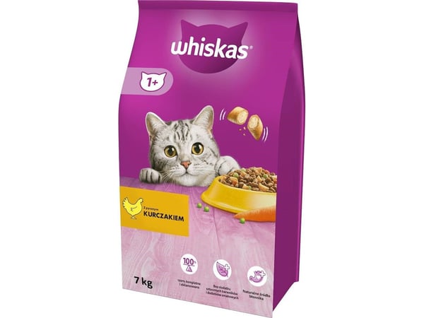 Whiskas tørrfôr for voksne katter med kylling - 7 kg