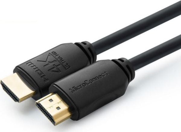 MicroConnect - High Speed - HDMI-kabel med Ethernet - HDMI hann til HDMI hann - 1.5 m - trippel beskyttelse - svart - innendørs, støtte for Dolby D...