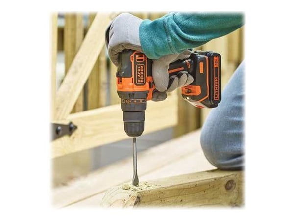 Black & Decker BDCDD186KB, Pistooliporakone, Avaimeton, Musta, Oranssi, 1 cm, 2,5 cm, 1 cm