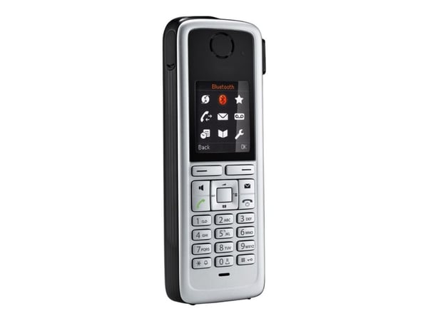Unify OpenStage M3 - Trådløst ekstra håndsett - med Bluetooth-grensesnitt - DECT - svart, sølv