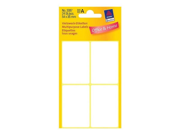 Etiket Avery 3087 hvid 54x35 mm