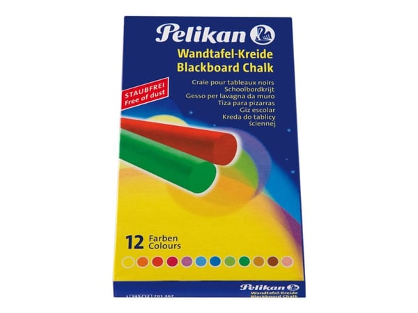 Pelikan 745 - Kritt - assorterte farger (en pakke 12)