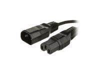 MicroConnect - Strømkabel - IEC 60320 C15 til IEC 60320 C14 - 2 m - lajiteltu