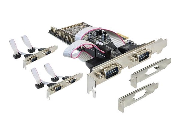 DeLOCK 89347, PCIe, Sarja, RS-232, Musta, 0,0002304 Gbit/s, 256 B