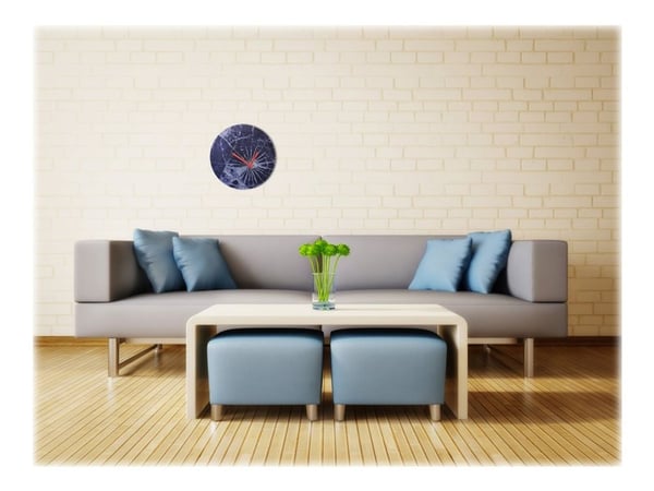 Nextime Crash - Klokke - kvarts - veggmonterbar - 43 cm - svart