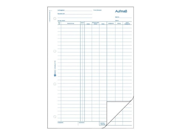 Avery Zweckform - Målebok - 50 ark - A4 (210 x 297 mm) - dublett - karbonfri