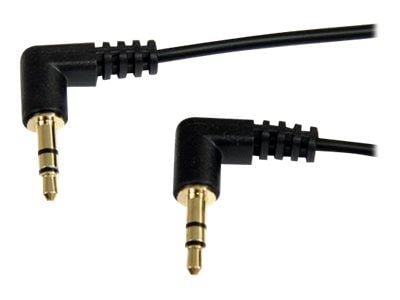 Startech 6 ft. (1.8 m) Right Angle 3.5 mm Audio Cable - 3.5mm Slim Audio Cable - Right Angle - Male/Male - Aux Cable (MU6MMS2RA) - Lydkabel - mini-...