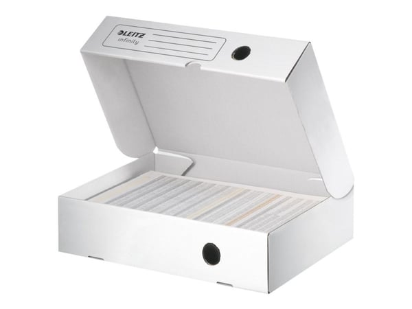 Leitz Infinity - Boksfil - bokryggbredde: 80 mm - for A4 (210 x 297 mm) - hvit
