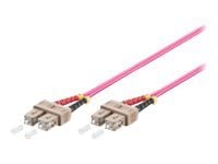 MicroConnect - Nettverkskabel - SC/UPC-multimodus (hann) til SC/UPC-multimodus (hann) - 1 m - 1 m - fiberoptisk - 50 / 125 mikroner - OM4 - halogen...