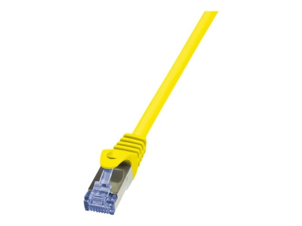 LogiLink PrimeLine - Koblingskabel - RJ-45 (hann) til RJ-45 (hann) - SFTP, PiMF - CAT 6a - halogenfri, formstøpt, uten hindringer - gul