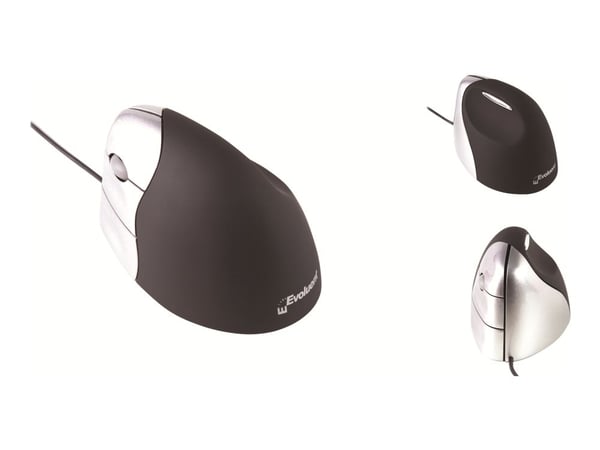 Bakker Elkhuizen Evoluent Vertical Mouse - Vertikal mus - høyrehendt - optisk - 5 knapper - kablet - PS/2, USB