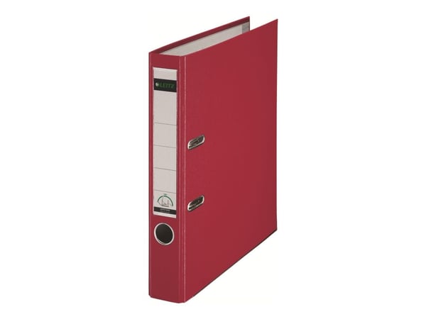 Leitz 180° - Hevarmbuefil - bokryggbredde: 52 mm - for A4 (210 x 297 mm) - kapasitet: 350 ark - rød