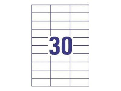 Avery - Hvit - 70 x 29.7 mm 3000 etikett(er) (100 ark x 30) flerbruks merkelapper