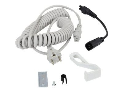 Ergotron Coiled Extension Cord Accessory Kit - Jatkojohtopaketti - 2,4 m - snoet - grå - Saudi-Arabia, Suomi, Eurooppa