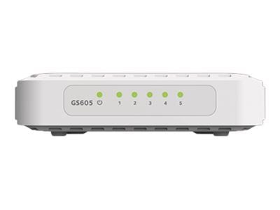 NETGEAR GS605v4 - Switch - ikke-styrt - 5 x 10/100/1000 - stasjonær