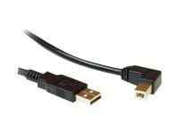 MicroConnect - USB-kabel - USB-type B (hann) til USB (hann) - USB 2.0 - 2 m - rettvinklet kontakt